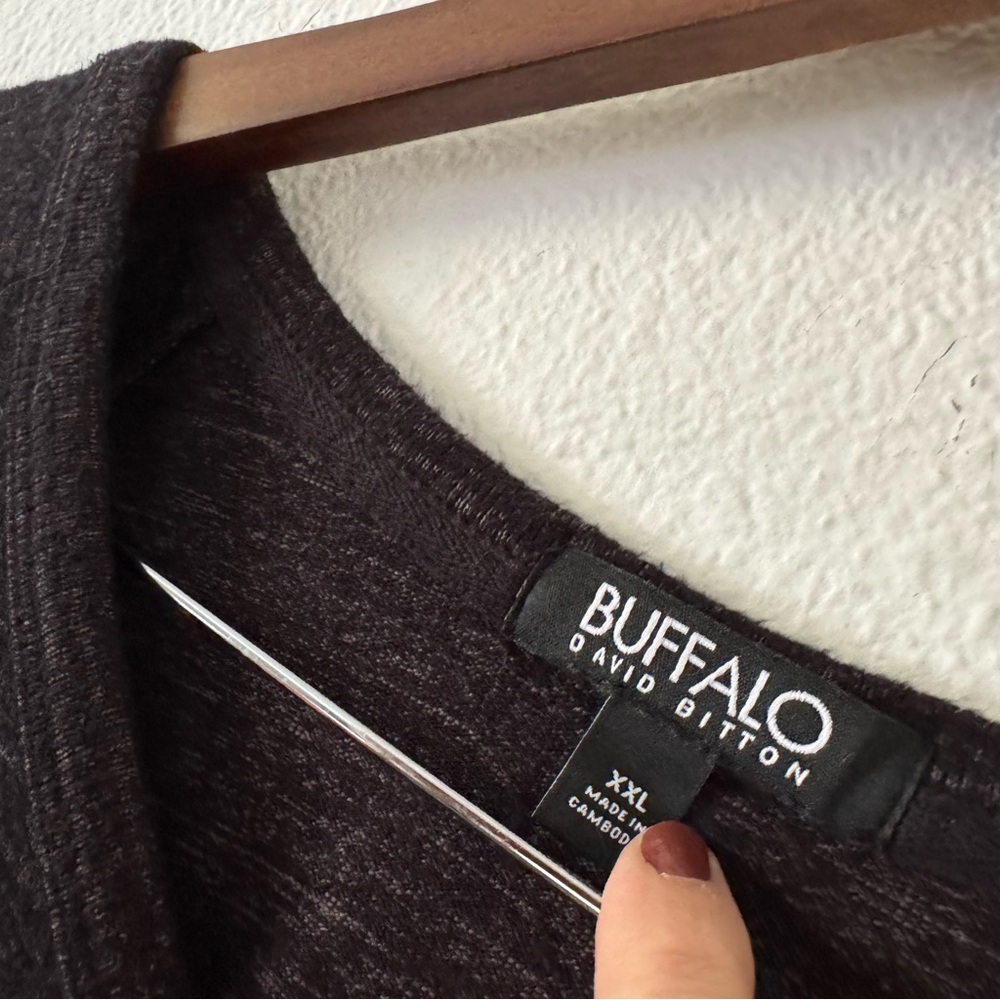 Buffalo David Bitton Cozy Chic Crewneck Top Loungewear Minimalist XXL Plus Soft - Picture 8 of 15